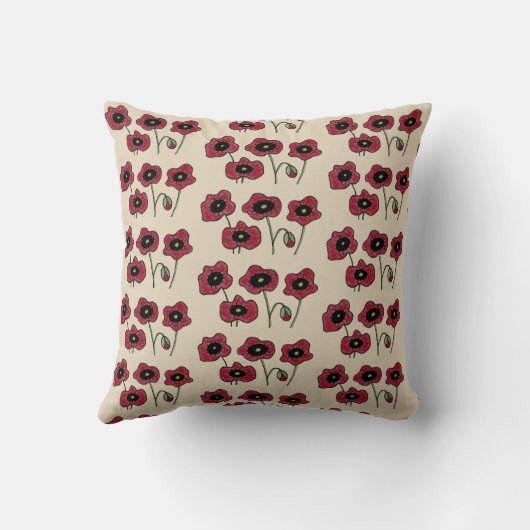 ケシのババをかぐのに時間をかけて下さい クッション (裏面)