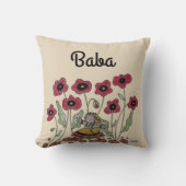 ケシのババをかぐのに時間をかけて下さい クッション (正面)