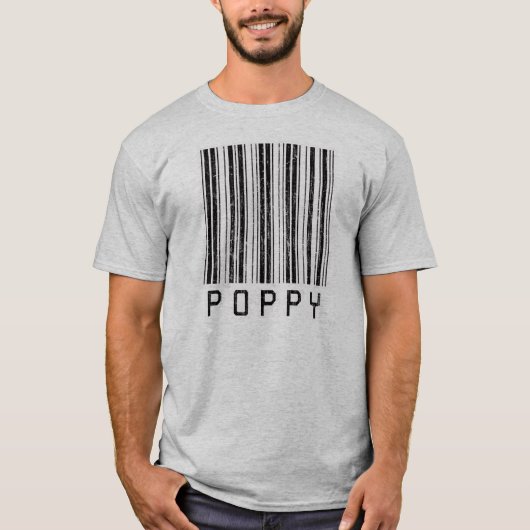 ケシのバーコード Tシャツ (正面)