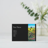 ケシのモノグラムを持つトスカーナの風景 名刺 (スタンド正面)