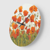 ケシの列I ラージ壁時計 (傾斜)
