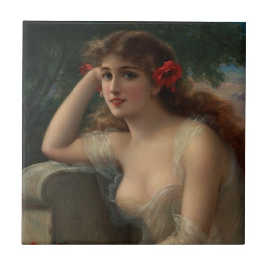 ケシの女の子 タイル (正面)