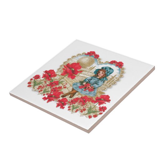 ケシの女の子 タイル (側面)