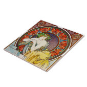 ケシの女性、ミュシャ タイル (側面)