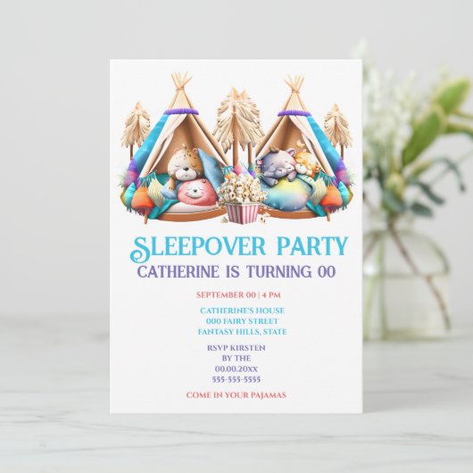 ケシの子どもたちを眠らせるテペイの漫画の動物 招待状 (スタンド正面)