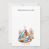 ケシの子どもたちを眠らせるテペイの漫画の動物 招待状 (裏面)