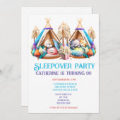 ケシの子どもたちを眠らせるテペイの漫画の動物 招待状 (正面/裏面)