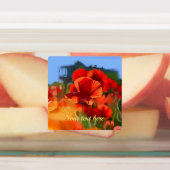 ケシの家 – カスタマイズ可能な油絵 ラベル (貼付)