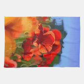 ケシの家 – 油絵 キッチンタオル (横)