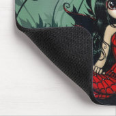 ケシの庭のゴシック様式ケシの妖精のマウスパッド マウスパッド (コーナー)