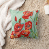 ケシの庭の枕 クッション (ブランケット)