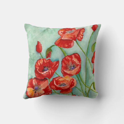 ケシの庭の枕 クッション (裏面)