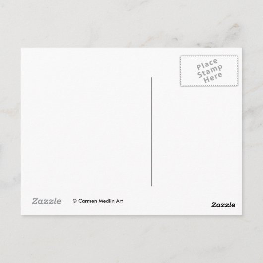 ケシの庭-かわいい猫の芸術 ポストカード (裏面)