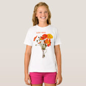 ケシの明るいカラフルの花束 Tシャツ (正面フル)