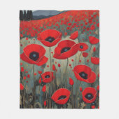 ケシの木 フリースブランケット (正面)