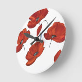ケシの木 ラウンド壁時計 (傾斜)