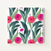 ケシの植物模様 ノートブック (裏面)