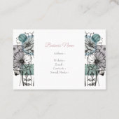 ケシの水彩名刺に入ったドードル 名刺 (裏面)