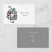 ケシの水彩名刺に入ったドードル 名刺 (正面/裏面)