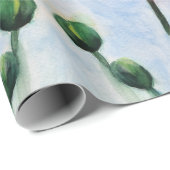 ケシの水彩画の包装紙、xの30 6つのft ラッピングペーパー (ロールコーナー)