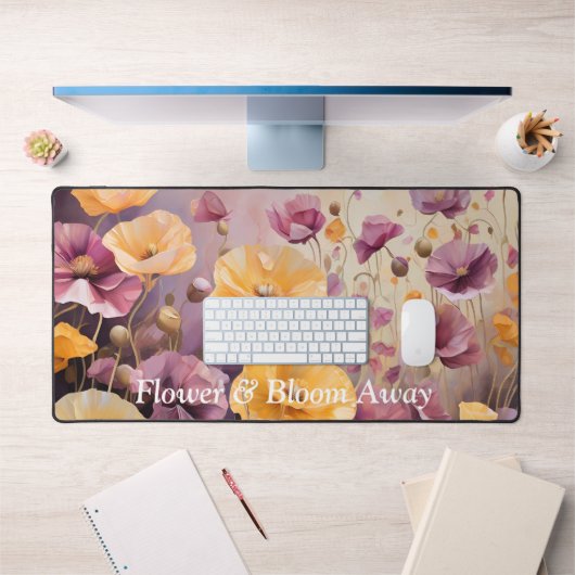 ケシの畑の穏鮮やかと デスクマット (オフィス1)