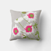ケシの白く、ピンクの、緑灰色の装飾用クッション クッション (裏面)