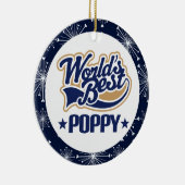 ケシの祖父(世界のベスト)のクリスマスのギフト セラミックオーナメント (右)