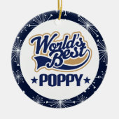 ケシの祖父(世界のベスト)のクリスマスのギフト セラミックオーナメント (正面)