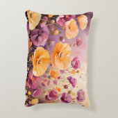 ケシの美しいカラフル畑。 アクセントクッション (裏面(縦))