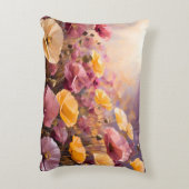 ケシの美しい畑。 アクセントクッション (裏面(縦))