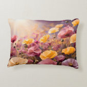 ケシの美しい畑。 アクセントクッション (裏面)