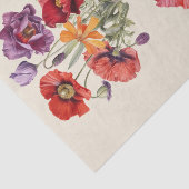 ケシの花が咲く二本の花束 薄葉紙 (詳細)