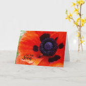 ケシの花が早く良くなる カード (黄色い花)