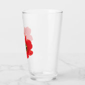 ケシの花のシャツ、ケシのシャツ、フローラのシャツ、 タンブラーグラス (左)