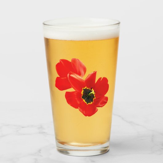 ケシの花のシャツ、ケシのシャツ、フローラのシャツ、 タンブラーグラス (ドリンク正面)