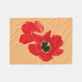 ケシの花のシャツ、ケシのシャツ、フローラのシャツ、 フリースブランケット (正面(横))