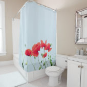 ケシの花のシャワー・カーテン シャワーカーテン (インサイチュ)