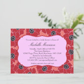 ケシの花のブライダルシャワーの招待状 招待状 (スタンド正面)