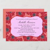 ケシの花のブライダルシャワーの招待状 招待状 (正面/裏面)