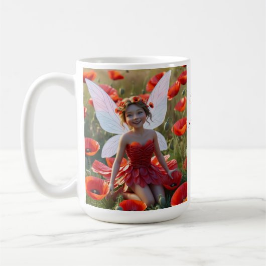 ケシの花の妖精 コーヒーマグカップ (左)