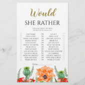 ケシの花は彼女はむしろブライダルシャワーゲーム (正面)