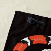 ケシの花を持つ王ヘビ ビーチタオル (インサイチュ)