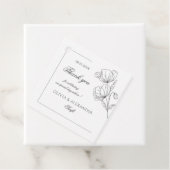 ケシの花エレガントな結婚式 フェイバータグ (インサイチュ)