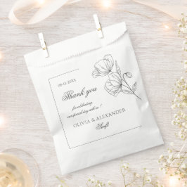 ケシの花エレガントな結婚式 フェイバーバッグ