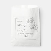 ケシの花エレガントな結婚式 フェイバーバッグ (正面)