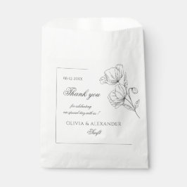 ケシの花エレガントな結婚式 フェイバーバッグ