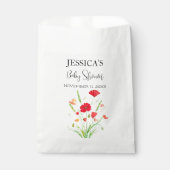 ケシの花ケシ赤ちゃんシャワーワイルドフラワーガール フェイバーバッグ (正面)