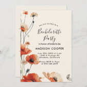 ケシの花バチェロレッテ 招待状 (正面/裏面)