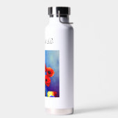 ケシの花瓶 – 絵を描s – パーソナライズ可能 ウォーターボトル (左面)