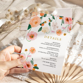 ケシの花結婚の詳細囲い エンクロージャーカード